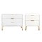 Manhattan Comfort 2-Piece DUMBO Standard 3-Drawer Dresser and DUMBO 2.0 Nightstand in White 2-DB02-WH - alternate 4